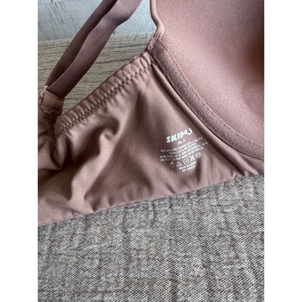 Skims Fits Everybody T-Shirt Bra Clay Cocoa Neutral Underwire 38DD - Picture 3 of 3